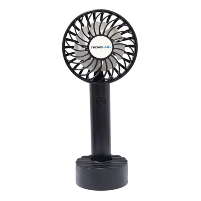 Ventilador Portátil, Tecnolab, TL671, De Mano con Batería Black