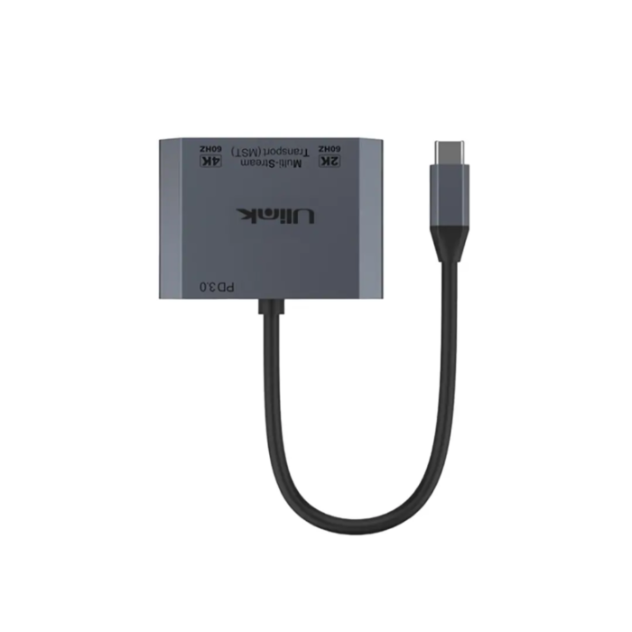 Adaptador USB-C a HDMI/VGA/USB-C, ULink, UL-ADC420V, Versatilidad de Conexiones HDMI y VGA