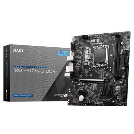 Placa Madre MSI PRO H610M-G DDR4 (Intel LGA1700, 2xDDR4, VGA, DP, HDMI, 1xM.2, 4xSATA, Micro-ATX)