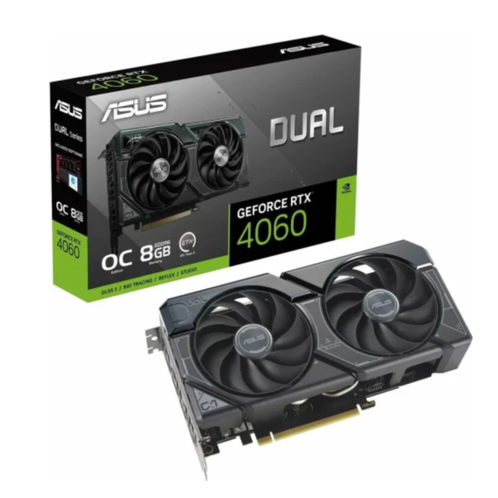 Tarjeta de Video Asus Dual Nvidia GeForce RTX 4060 V2 OC Edition (8GB GDDR6,128 bit, PCI Express 4.0)