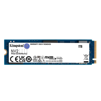 Disco Duro SSD Kingston NV2 1TB (M.2 2280, NVMe PCIe 4.0 x4, Lectura 3500MB/s Escritura 2100MB/s)