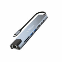 Adaptador USB-C Multipuerto Ulink UL-ADC804 (HDMI, USB 3.0, USB 2.0, LAN, SD, USB-C)