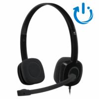 Audífonos con Micrófono Logitech H151, Alámbrico, 3.5mm (Negro)