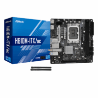 Placa Madre ASRock H610M-ITX AC ( Intel H610 (LGA 1700),Slots memorias 2x DDR4, Dual channelFormato Mini ITX)