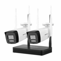 Kit de Videovigilancia Hikvision DS-J142I/NKS422W0H (2 Cámara Bullet, NVS  de 4Ch, WIFI6)