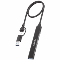 Hub 4 Puertos USB C/A 3.0 Ulink UL-HUBAC204 de 3xUSBC+1xUSB3.0