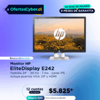 Monitor 24" HP EliteDisplay E242 (Wide, IPS, HDMI) Reacondicionado