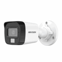 Cámara Bullet Hikvision DS-2CE16D0T-LPFS 2.0MP TVI 2.8mm 25M Audio/Luz Blanca Plast.
