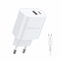Cargador Celular Dual Corriente BestLink BL-CHQC200 PD+QC 20W Carga Rápida + Cable USB C