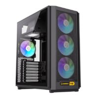 Gabinete Gamer GameMax F46 Black (Vidrio Templado, Iluminación ARGB, Mid Tower ATX)
