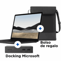 Notebook Microsoft Surface 4 (Pantalla Touch 13.5", Intel Core i7 de 11° Gen, 16gb LPDDR4x, 256gb SSD, Windows 11 Pro, Matte Black) Reacondicionado + Docking Surface 4 + Bolso de regalo