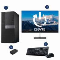 Combo Seminuevo 04 con PC Dell Optiplex 7050 Tower Reacondicionado y Monitor Dahua 24" Nuevo